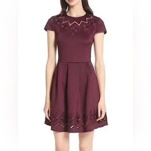 Ted Baker Burgundy Skater Dress